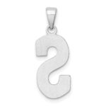 Sterling Silver Rhodium-plated Letter S Initial Pendant - Image 4