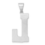 Sterling Silver Rhodium-plated Letter L Initial Pendant - Image 3