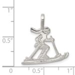 Sterling Silver Skier Pendant - Image 3