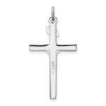 Sterling Silver Platinum-plated INRI Crucifix Pendant - Image 4