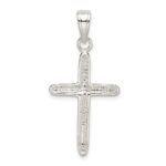 Sterling Silver Polished Cross Pendant - Image 3