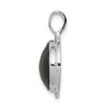 Sterling Silver Rhodium Plated Onyx Pendant - Image 2