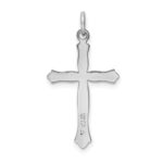 Sterling Silver Platinum-plated & Vermeil CZ Cross Pendant - Image 3