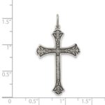 Sterling Silver Antiqued Cross Pendant - Image 3