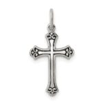 Sterling Silver Antiqued Cross Charm