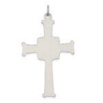 Sterling Silver Antiqued, Textured and Brushed Cross Pendant - Image 4