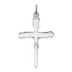 Sterling Silver Platinum-plated Crucifix Pendant - Image 4