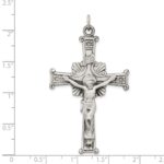 Sterling Silver Antiqued INRI Crucifix Pendant - Image 3