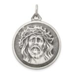 Sterling Silver Antiqued Ecce Homo Medal