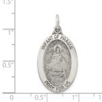Sterling Silver Antiqued Infant of Prague Medal - Image 3