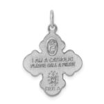 Sterling Silver Platinum-plated Satin 4-way Medal - Image 4