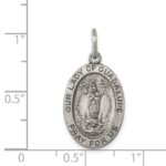 Sterling Silver Antiqued Our Lady of Guadalupe Medal - Image 3