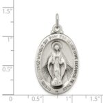 Sterling Silver Antiqued Miraculous Medal - Image 3