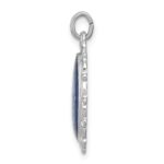 Sterling Silver Platinum-plated Miraculous Medal - Image 2