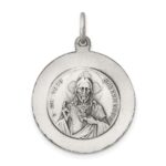 Sterling Silver Antiqued Queen of the Holy Scapular Medal - Image 4