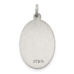 Sterling Silver Antiqued Our Lady of Perpetual Help Oval Medal - Image 4