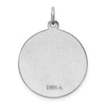 Sterling Silver Platinum-plated Enameled St. Christopher Medal - Image 4