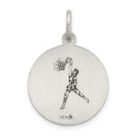 Sterling Silver Antiqued St. Christopher Basketball Medal - Image 3