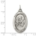 Sterling Silver Antiqued Saint Joseph Medal - Image 3