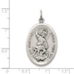 Sterling Silver Antiqued Reversible St. Michael Medal - Image 5