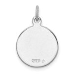 Sterling Silver Platinum-plated/Plain Back Angel Medal - Image 4