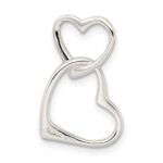 Sterling Silver Double Heart Pendant - Image 3