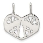 Sterling Silver Mother/Daughter Break apart Charm - Image 4