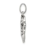Sterling Silver Antiqued Comedy/Tragedy Charm - Image 2