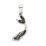 Sterling Silver Antiqued Mermaid Pendant - Image 4