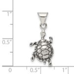 Sterling Silver Antiqued Turtle Charm - Image 3