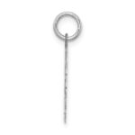 Sterling Silver/Rhodium-plated Brocaded Letter R Initial Pendant - Image 2