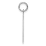 Sterling Silver Rhodium-plated Brocaded Letter D Initial Charm - Image 2