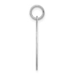 Sterling Silver Rhodium-plated Brocaded Letter R Initial Charm - Image 2