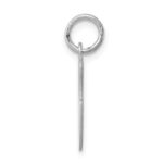 Sterling Silver Rhodium-plated Stamped Letter G Initial Charm - Image 2