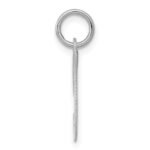 Sterling Silver Rhodium-plated Stamped Letter T Initial Charm - Image 2