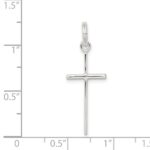 Sterling Silver Rhodium-plated Latin Cross Charm - Image 3