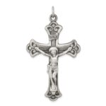 Sterling Silver Antiqued INRI Crucifix Pendant