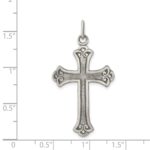 Sterling Silver Antiqued Cross Pendant - Image 3