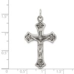 Sterling Silver Antiqued INRI Crucifix Pendant - Image 3