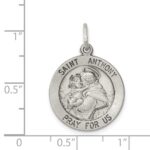 Sterling Silver Antiqued Saint Anthony Medal - Image 4