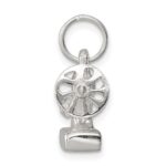 Sterling Silver Rhodium-plated Sewing Machine Charm - Image 2
