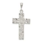 Sterling Silver Nugget Cross Pendant