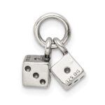 Sterling Silver Antique Dice Charm - Image 4