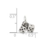 Sterling Silver Antique Dice Charm - Image 3