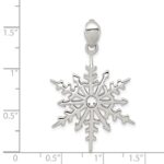 Sterling Silver Snowflake with Stellux Crystal Pendant - Image 3