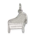 Sterling Silver Rhodium-plated Enameled Piano Charm - Image 4