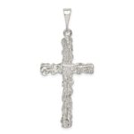 Sterling Silver Diamond -Cut Cross Pendant - Image 4
