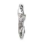 Sterling Silver Antiqued Alligator Chain Slide - Image 2