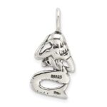 Sterling Silver Antiqued Mermaid Pendant - Image 4