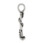 Sterling Silver 3D Antiqued Anchor and Rope Pendant - Image 2